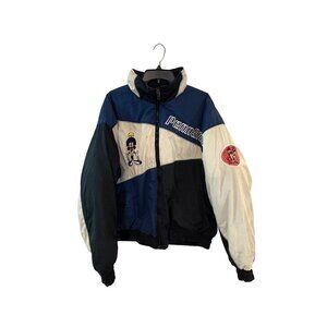 Rare Vintage 90’s Penn State Looney Tunes Zip Up Down Jacket Men XL Taz Marvin